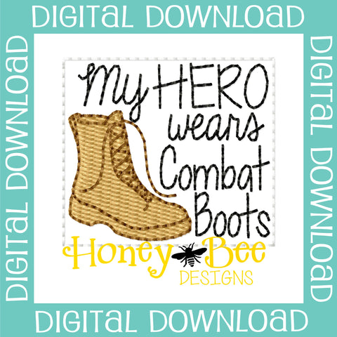 My Hero Wears Combat Boots Feltie File