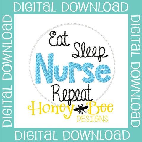 Eat Sleep Nurse Repeat Feltie File
