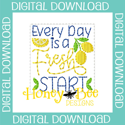 Everyday is a Fresh Start Feltie File