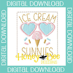 Ice Cream and Sunnies Feltie File